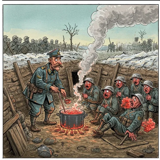Des soldats de la première guerre.