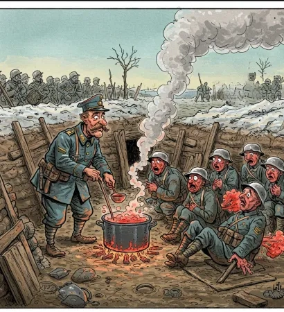 Des soldats de la première guerre.