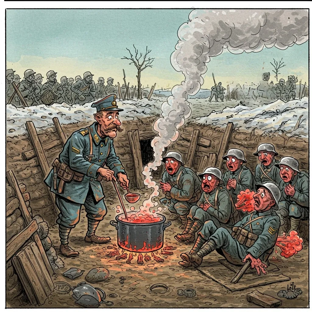 Des soldats de la première guerre.